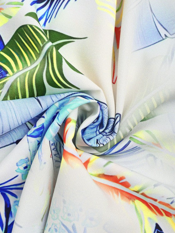 Palm Leaves Shirt and Beach Shorts Set - Grafton Collection