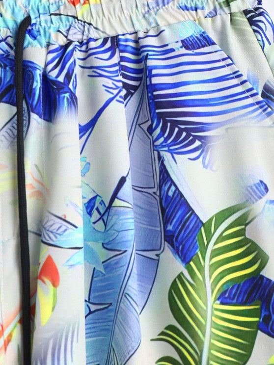 Palm Leaves Shirt and Beach Shorts Set - Grafton Collection