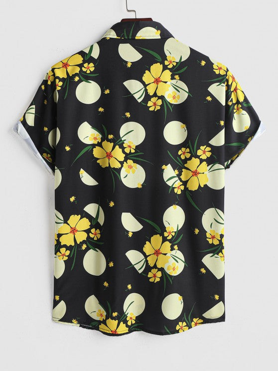 Floral Print Shirt and Beach Shorts Set. - Grafton Collection