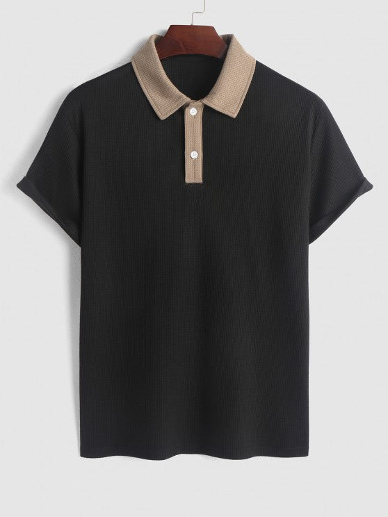 Spliced Polo T Shirt And Bermuda Shorts Set - Grafton Collection