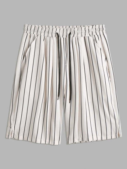 Vertical Stripes Shirt and Shorts Set - Grafton Collection