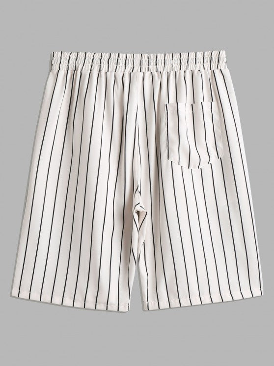 Vertical Stripes Shirt and Shorts Set - Grafton Collection