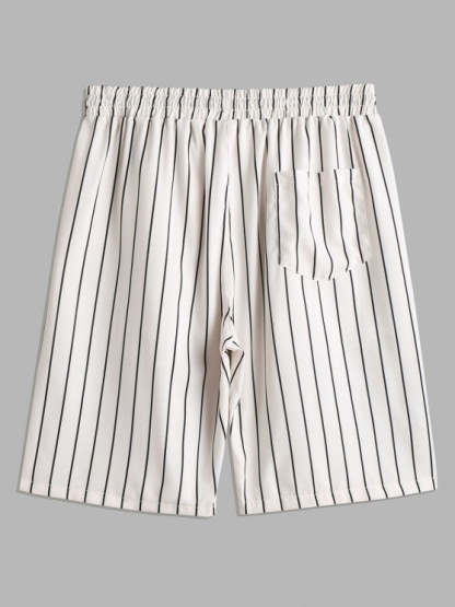 Vertical Stripes Shirt and Shorts Set - Grafton Collection