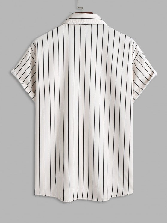 Vertical Stripes Shirt and Shorts Set - Grafton Collection