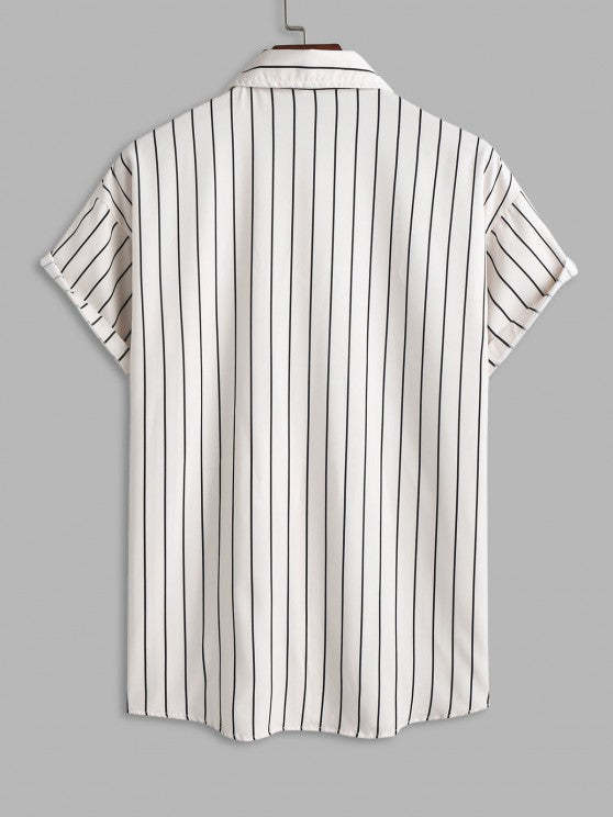 Vertical Stripes Shirt and Shorts Set - Grafton Collection