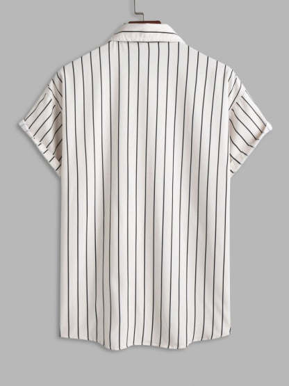 Vertical Stripes Shirt and Shorts Set - Grafton Collection