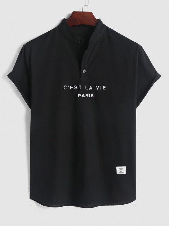 Embroidered Shirt And Jogger Set - Grafton Collection