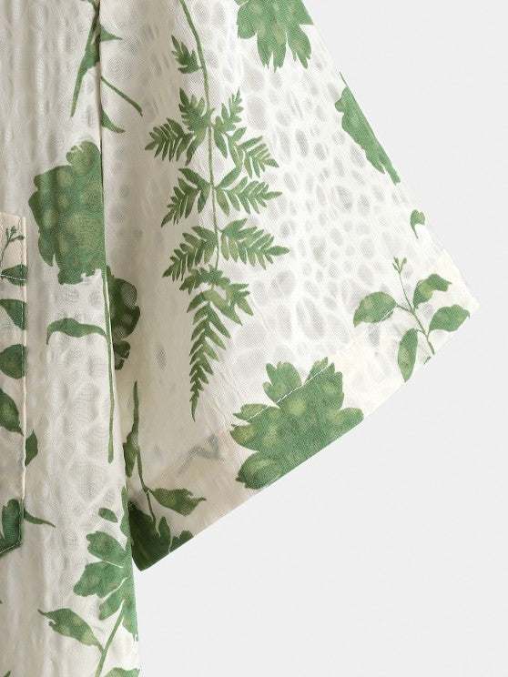 Floral Sheer Shirt and Bermuda Shorts Set - Grafton Collection