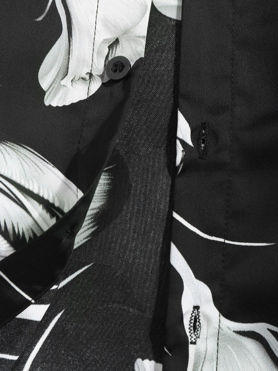 Floral Silky Vacation Shirt And Bermuda Shorts Set - Grafton Collection