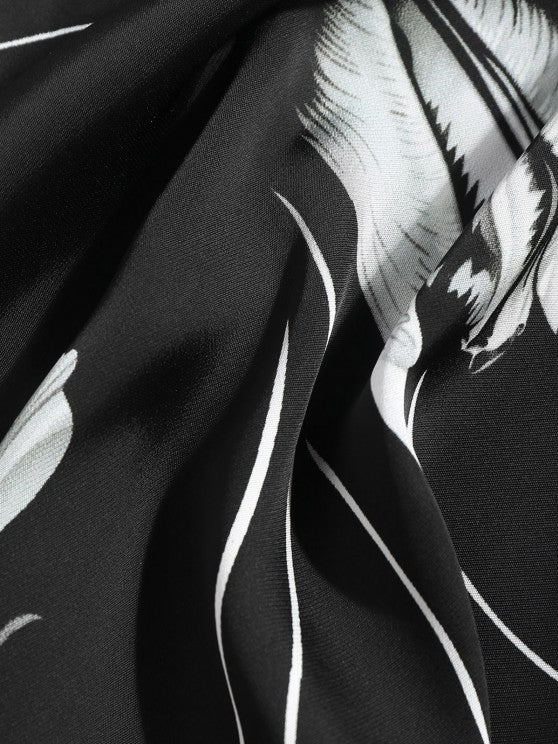 Floral Silky Vacation Shirt And Bermuda Shorts Set - Grafton Collection