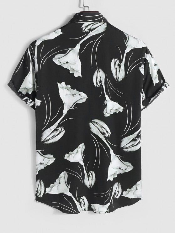 Floral Silky Vacation Shirt And Bermuda Shorts Set - Grafton Collection