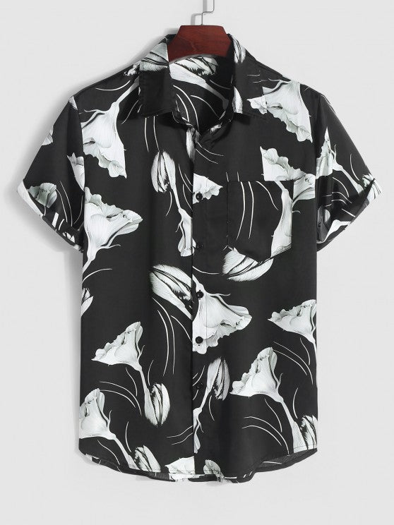 Floral Silky Vacation Shirt And Bermuda Shorts Set - Grafton Collection