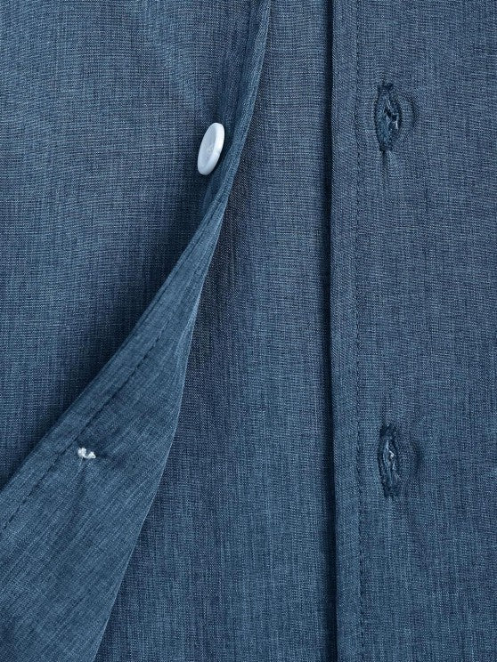 Lapel Collar Shirt And Basic Shorts Set - Grafton Collection