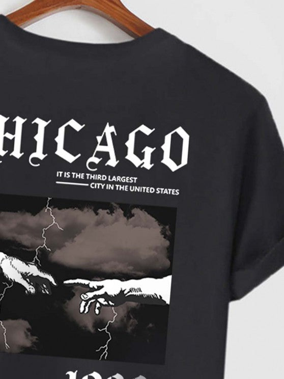 Letter Printed T Shirt And Shorts - Grafton Collection