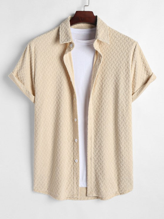 Terry Cloth Short Sleeves Shirt And Shorts - Grafton Collection