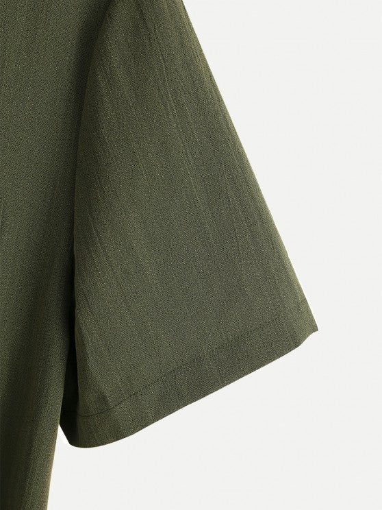 Solid Color Zip Up Turndown Rompers - Grafton Collection