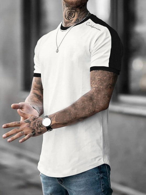 Letter Short Sleeves T Shirt And Shorts - Grafton Collection