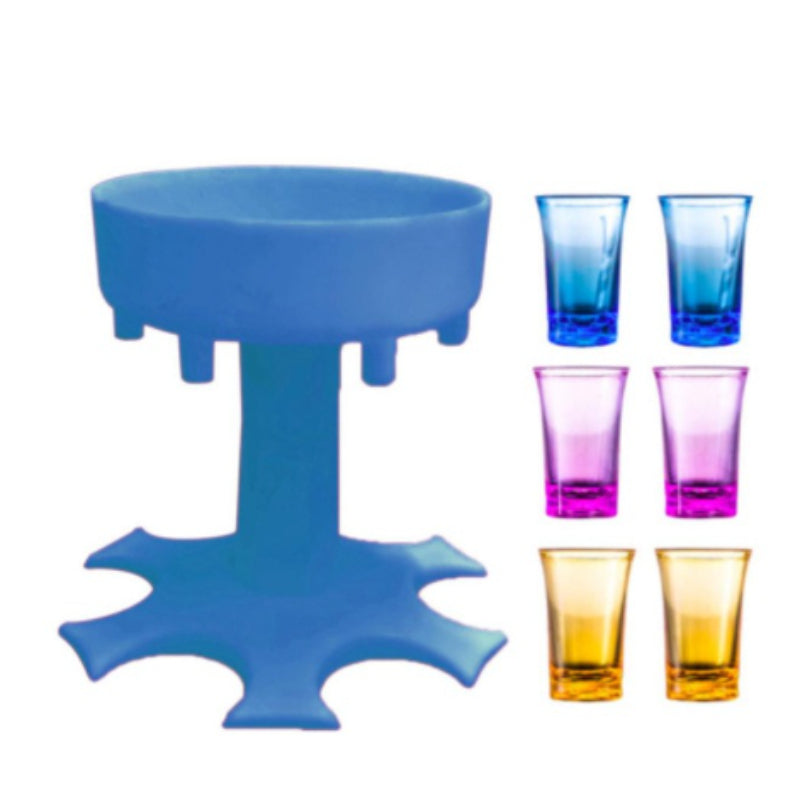 6 Shot Glass Dispenser And Holder - Grafton Collection