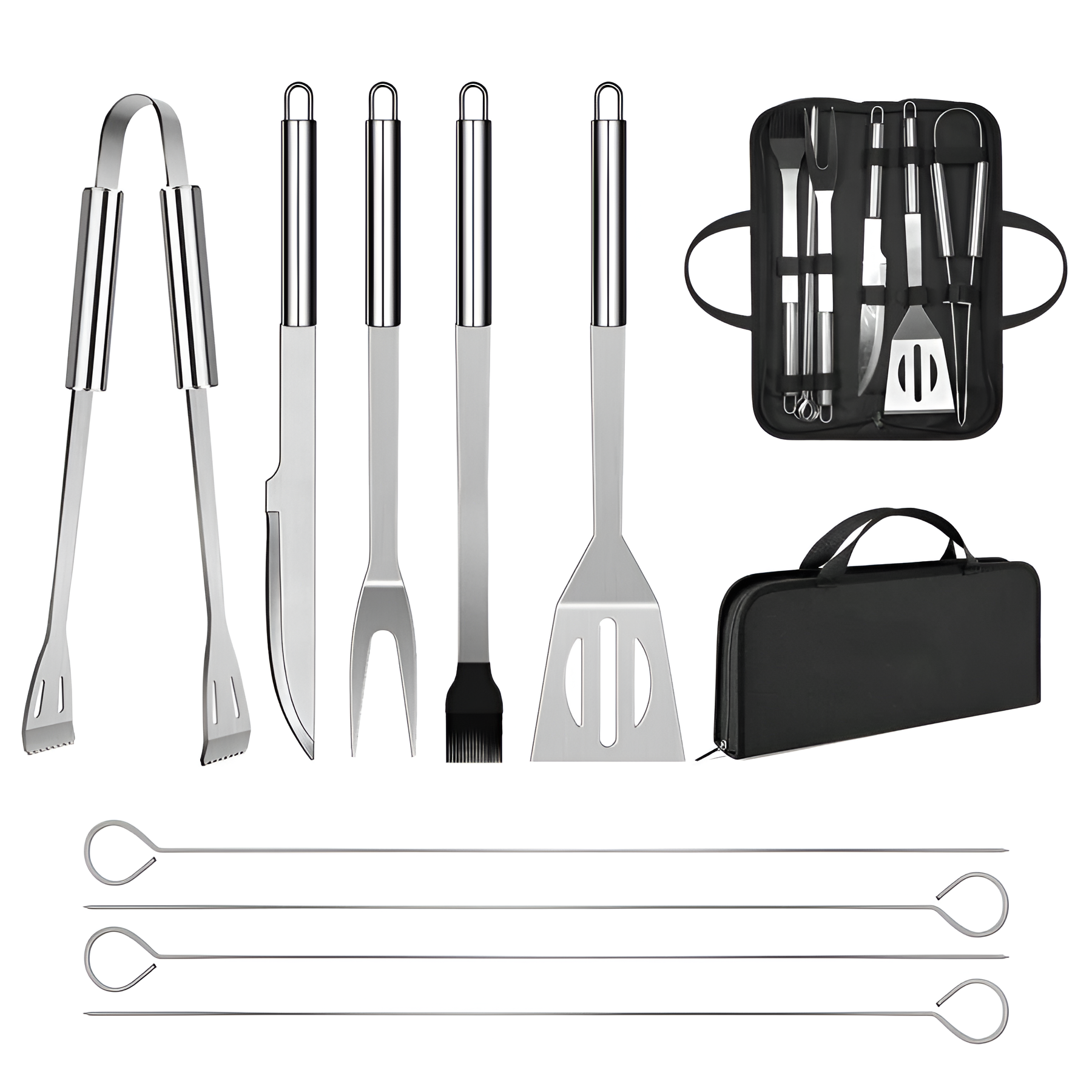 BBQ Utensil Set Stainless Steel Professional Barbecue Accessories Grill Tool With Bag Easy To Carry