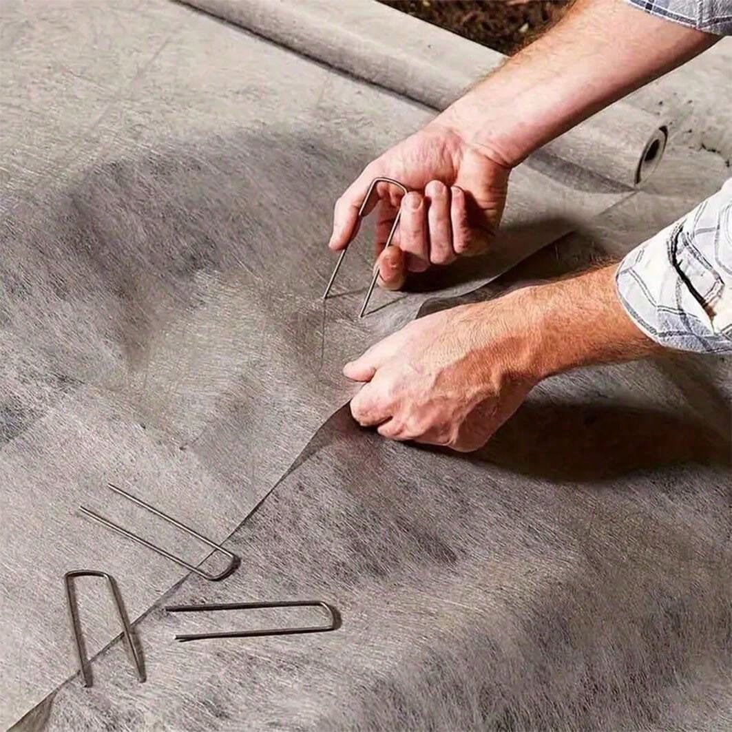 6 Inch Hot Dip Galvanized Landscape Staples U Shaped Garden Stakes