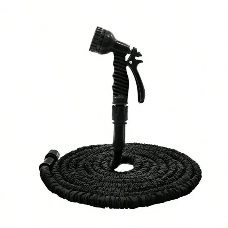 Expandable Garden Hose With High Washer Nozzle For Yard Watering