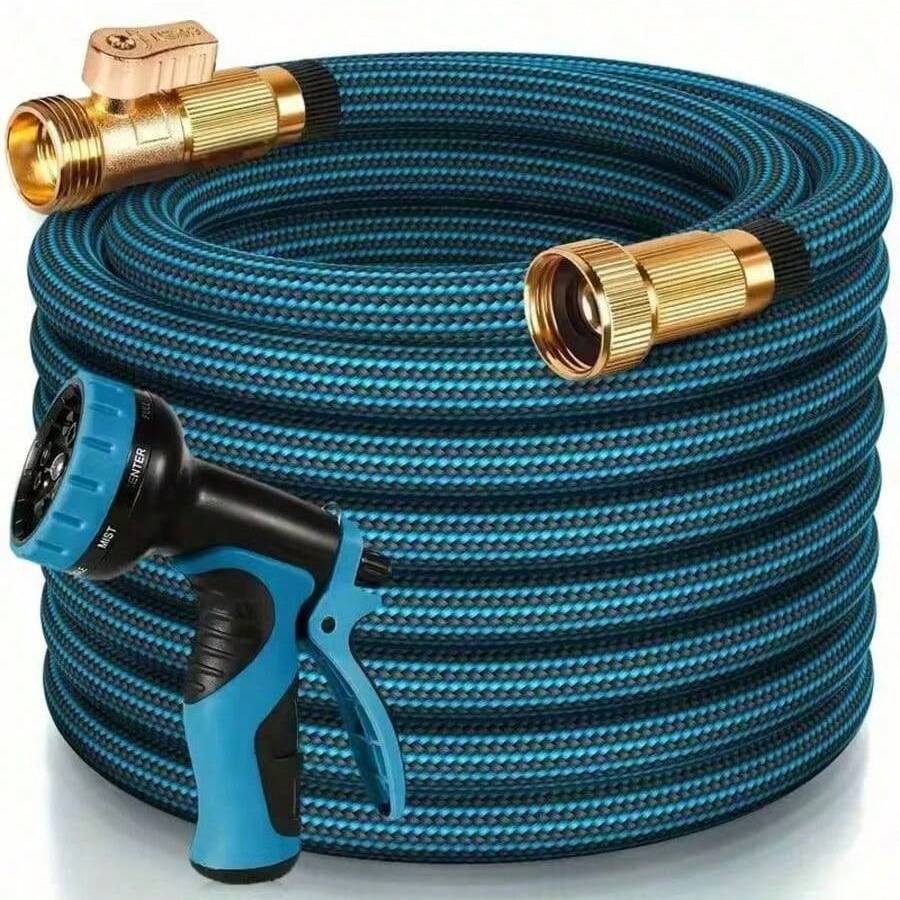 Heavy Duty Non Expandable Garden Hose With Solid Brass Fittings And Leakproof Design