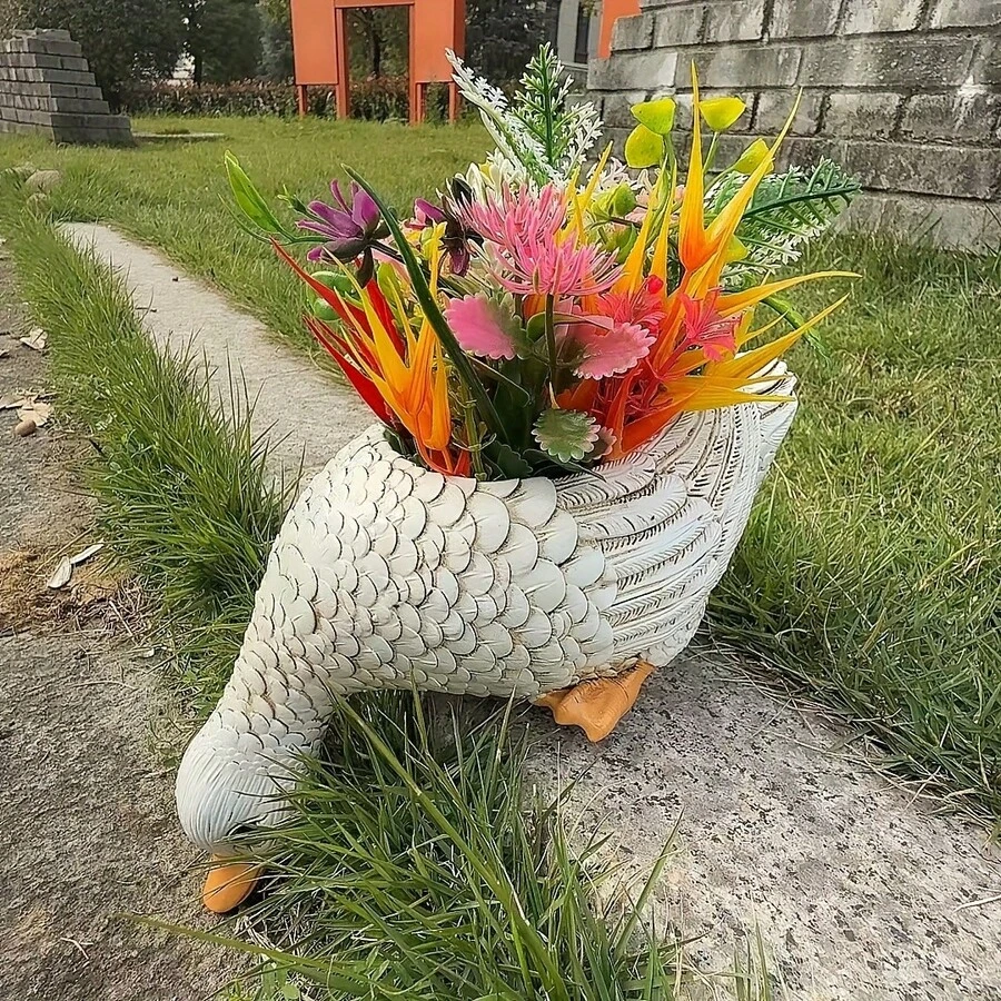 Realistic Animal Planter Decor For Outdoor Garden Or Balcony Display