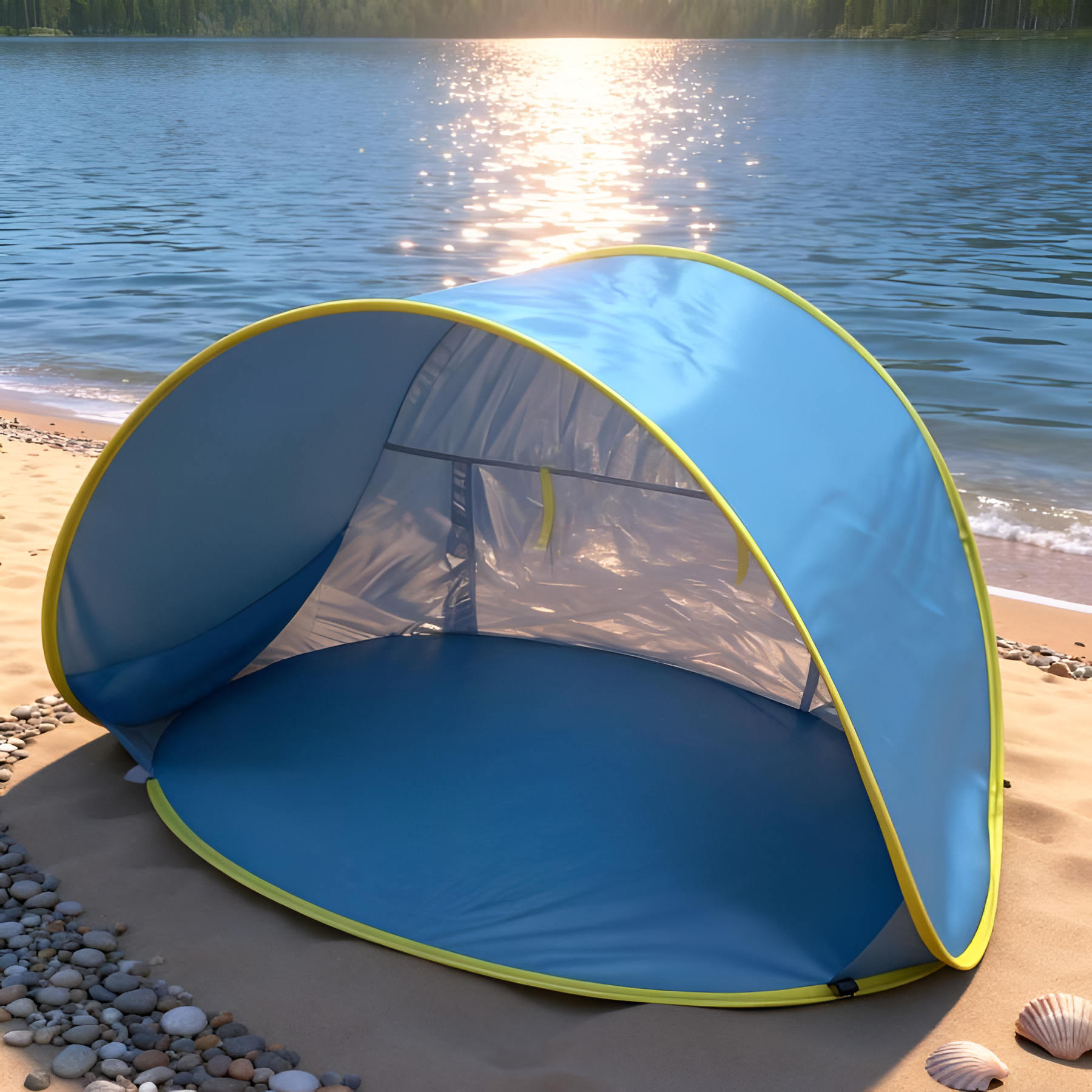 Sunshade Beach Tent, Portable Quick Setup Sunshade Tent, Suitable For Hiking- High Quality, Sunshade Umbrella, Hiking Shelter, Pop-Up Tent, Lightweight Tent, High-Quality Tent, Outdoor Sunshade Canopy, Family Outing BWJP