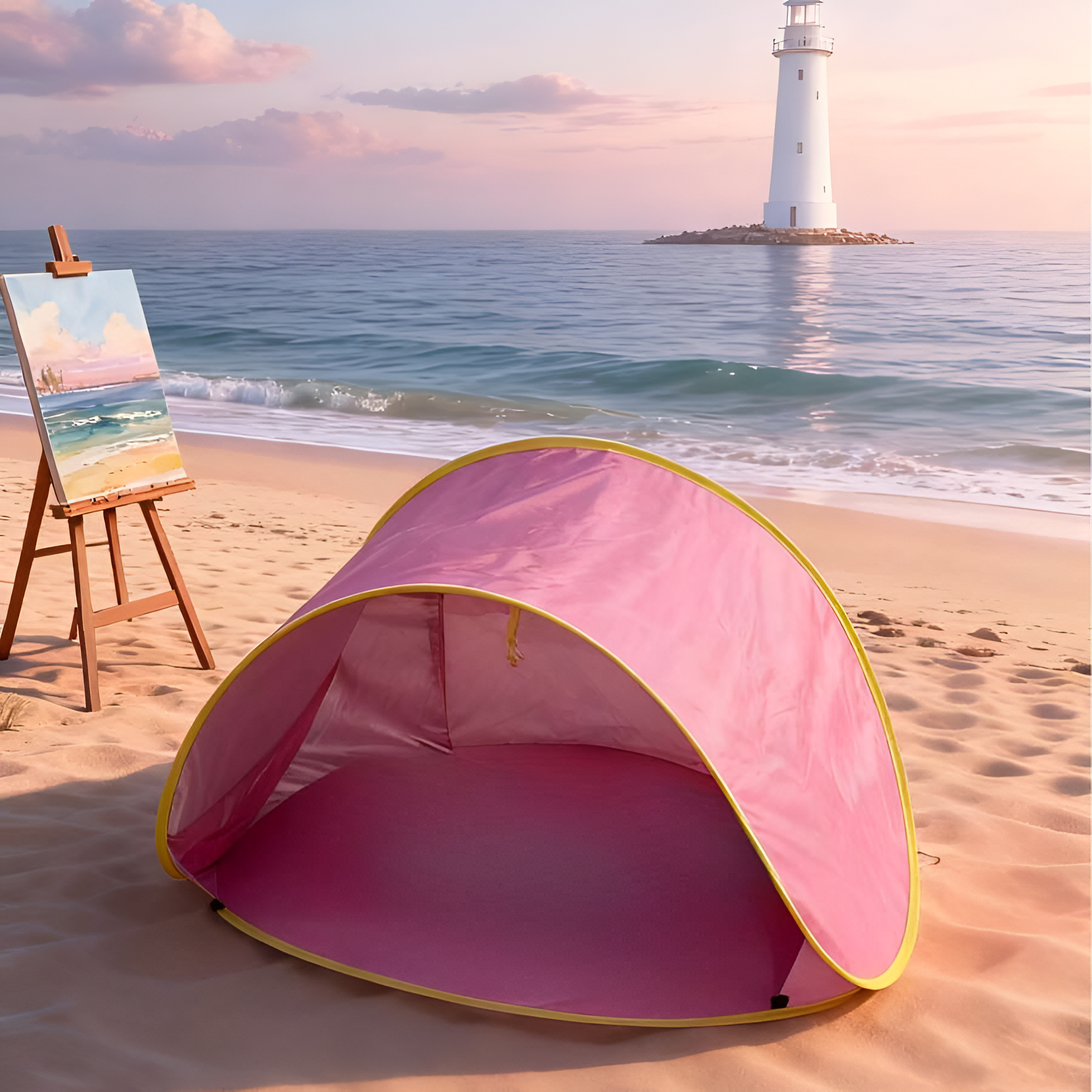 Sunshade Beach Tent, Portable Quick Setup Sunshade Tent, Suitable For Hiking- High Quality, Sunshade Umbrella, Hiking Shelter, Pop-Up Tent, Lightweight Tent, High-Quality Tent, Outdoor Sunshade Canopy, Family Outing BWJP