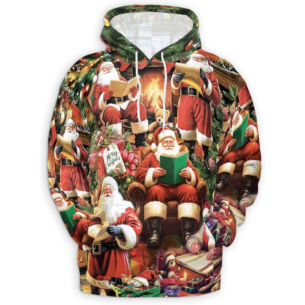 Christmas Santa Claus All Over Print Hoodie