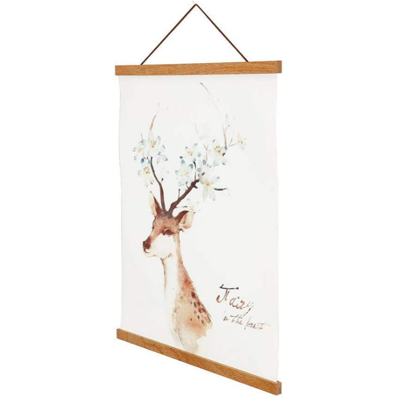 Magnetic Poster Hanger Frame - Light Wood Wooden Magnet Canvas Artwork Print - Grafton Collection