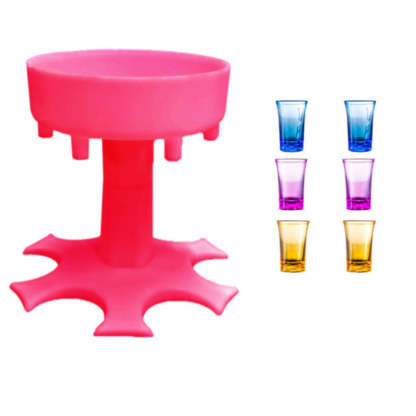 6 Shot Glass Dispenser And Holder - Grafton Collection