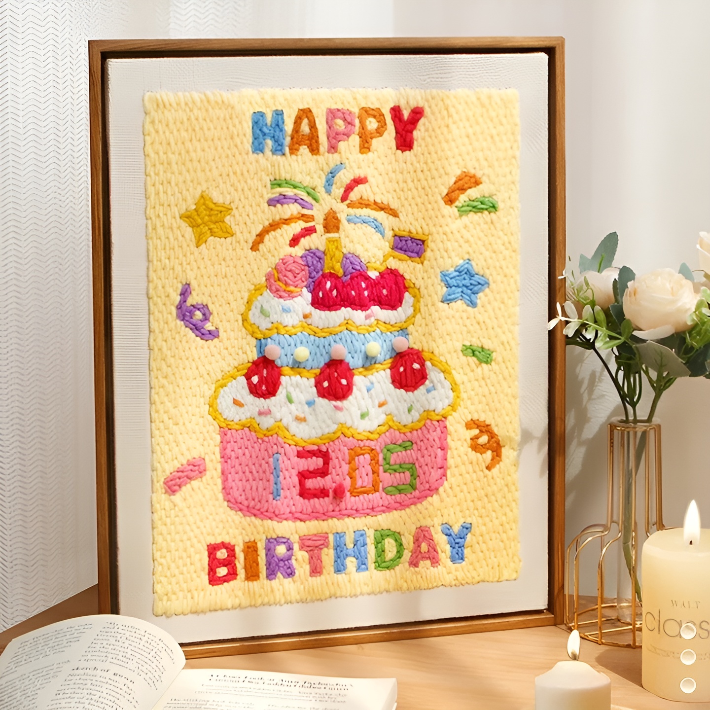 Punch Needle Textile Wall Art Set