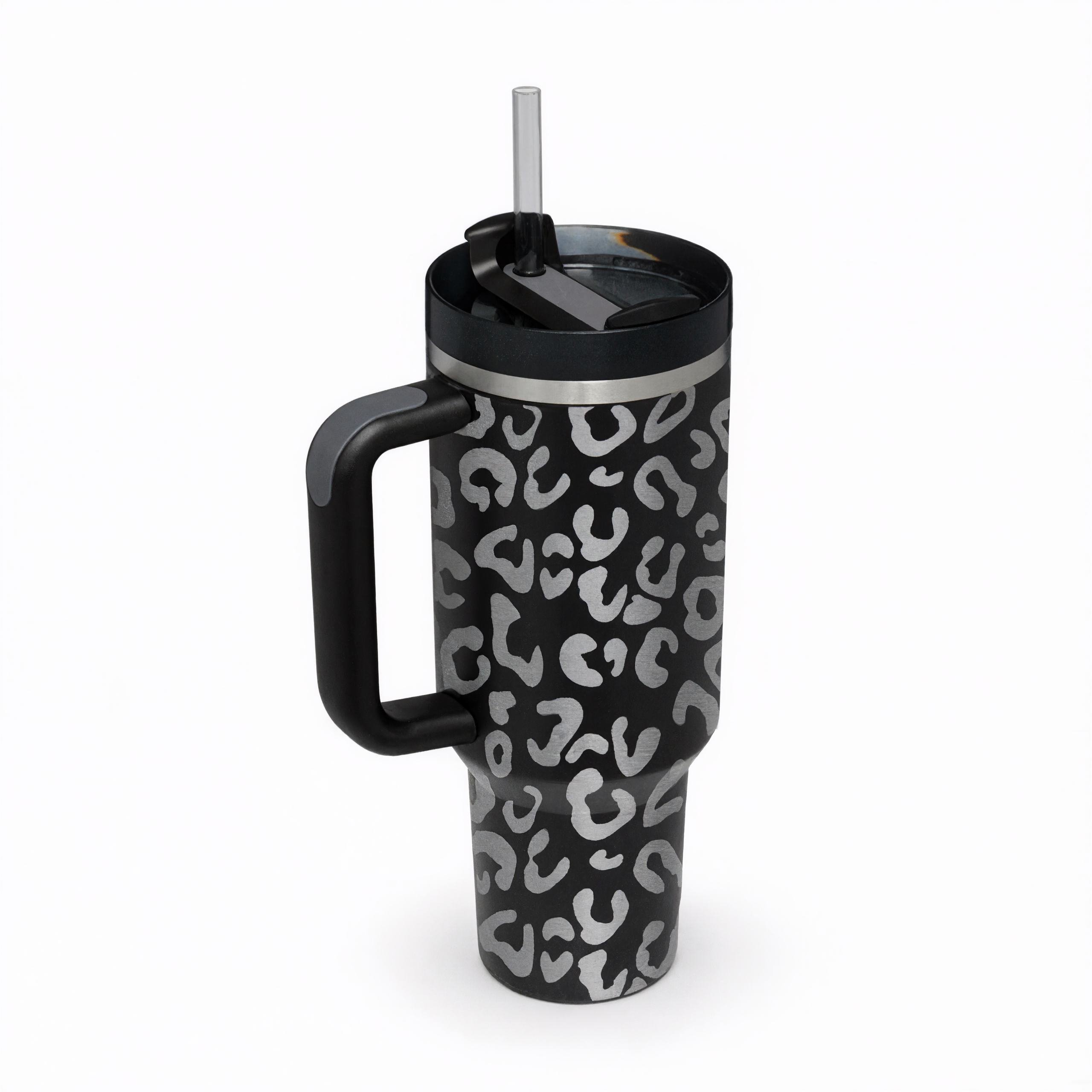 40oz Thermal Printed Mug With Handle And Straw