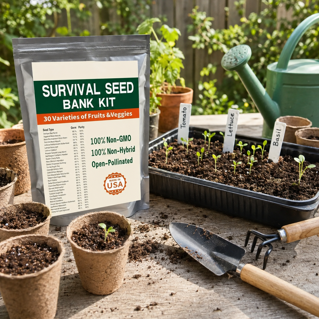 Non Gmo 30 Varieties Heirloom Vegetables Garden Seeds