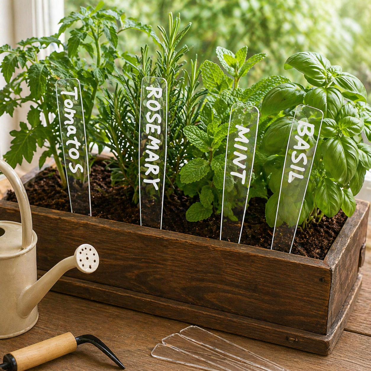 Clear Pmma Plant Labels For Garden And Use 12 Pieces