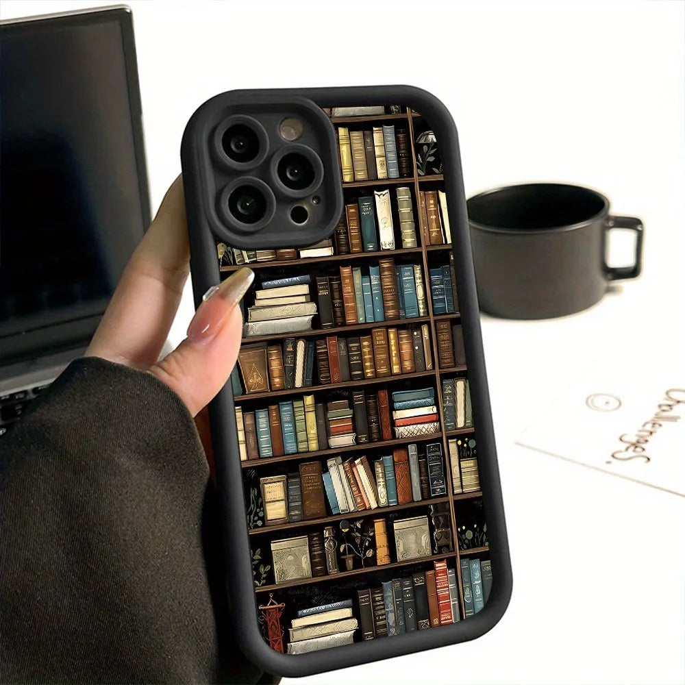 Bookshelf Pattern Soft Shockproof iPhone Case