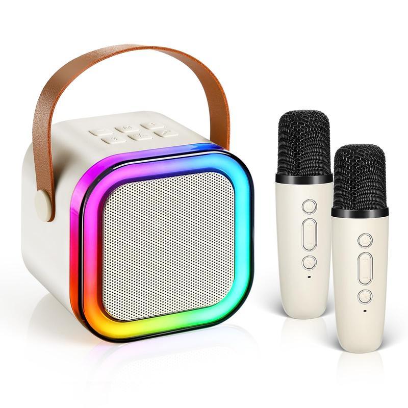 Mini Karaoke Machine With 2 Wireless Mics For Kids