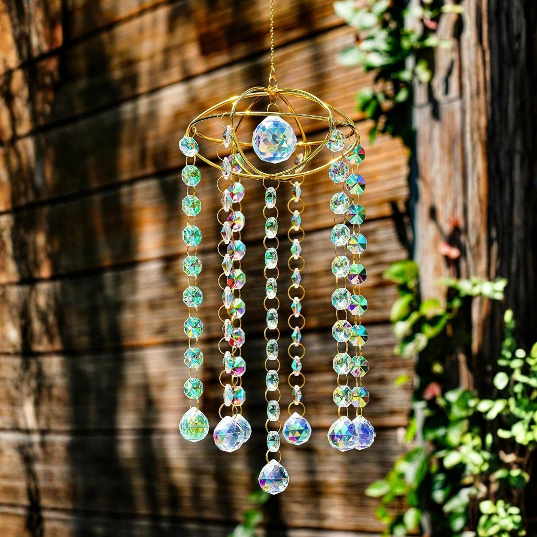 1pc Handmade Crystal Sun Catcher, Reflects Sunlight And Rainbows