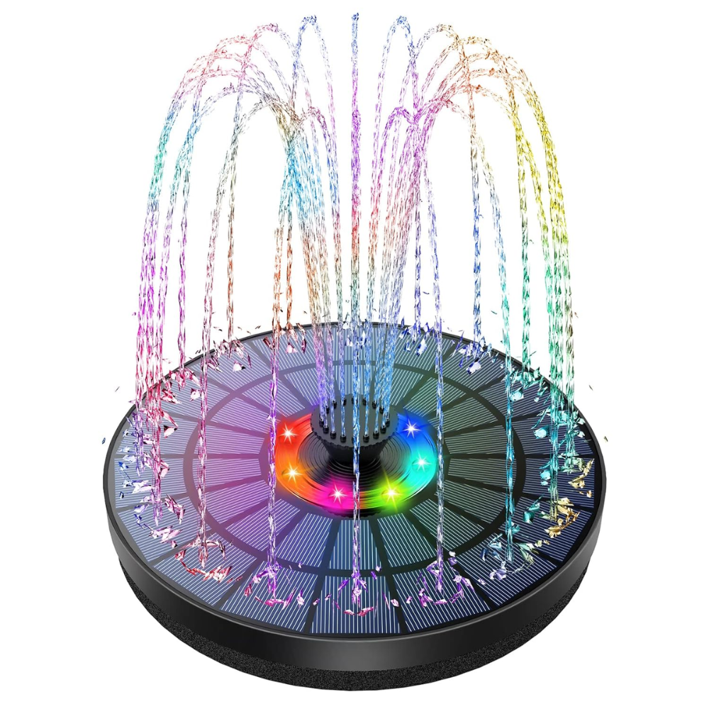 Solar Fountain Pump 1.5W Solar Powered Bird Bath Fountain Kit