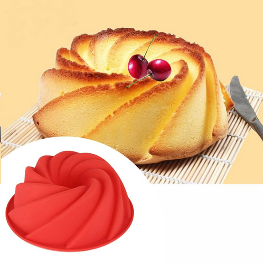 9.5" Food Grade Silicone Spiral Cake Baking Tool - Grafton Collection