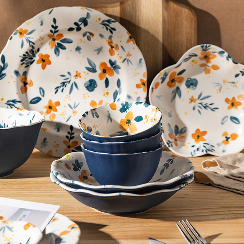 Flower-Patterned Dinnerware - Grafton Collection