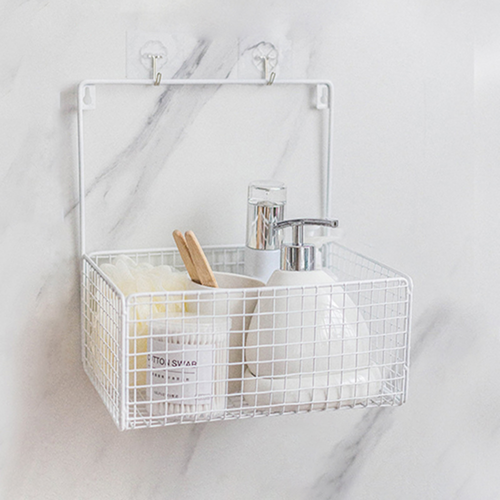 Household Iron Basket Hanging Wall Storage Rack - Grafton Collection