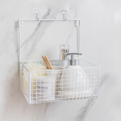 Household Iron Basket Hanging Wall Storage Rack - Grafton Collection