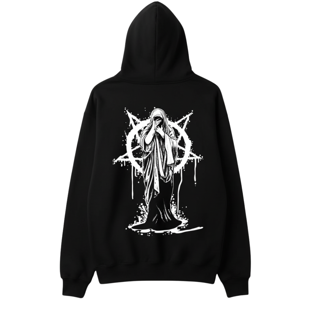 Casual Hoodie With Geometric Print