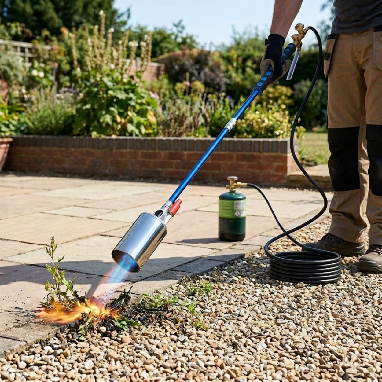 Portable Flame Torch Weed Burner Kit With Hose And Storage Bag