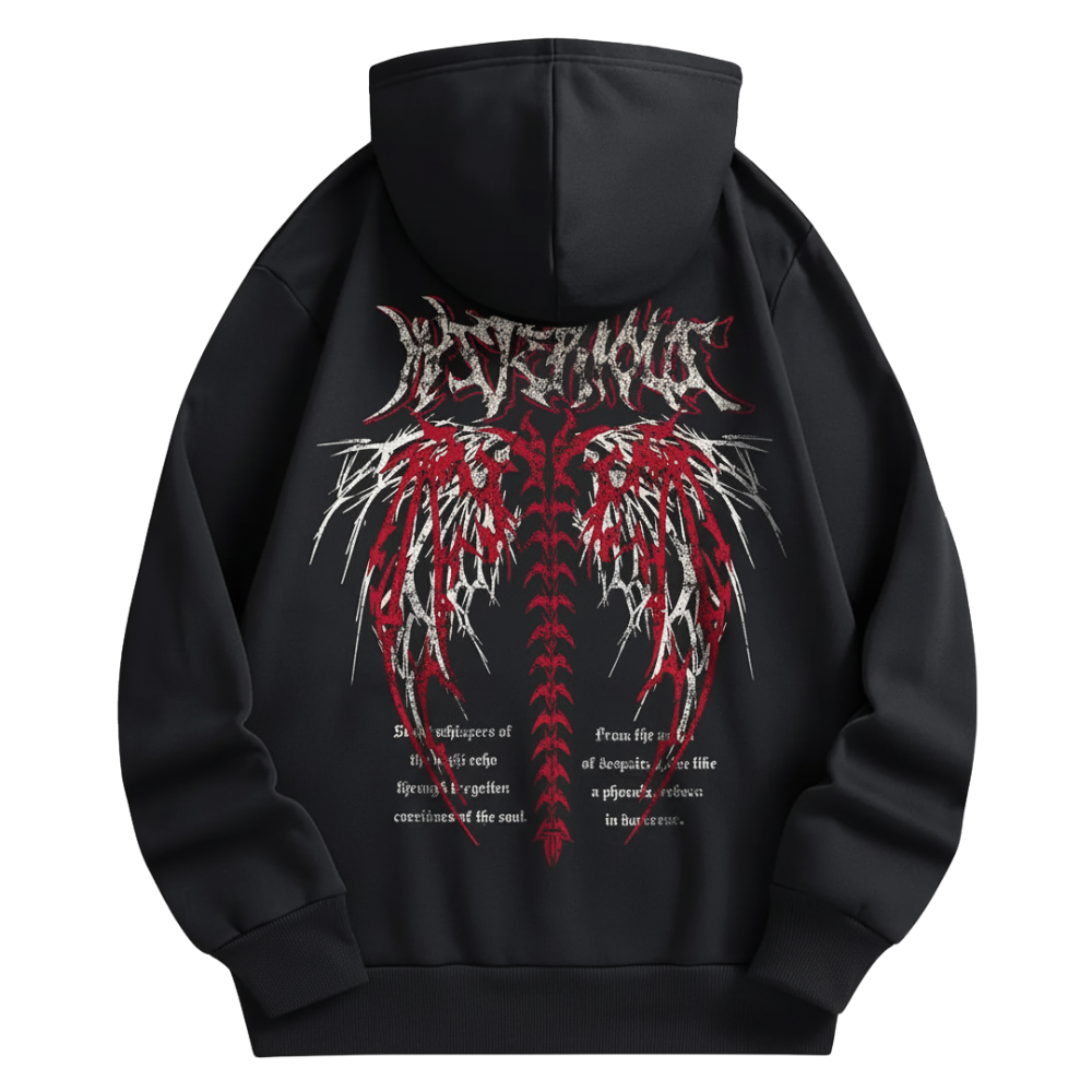 Unisex Fleece Lined Hoodie With a Letter Print