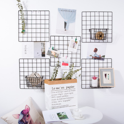 Black Grid Decorative Wall Shelf - Grafton Collection