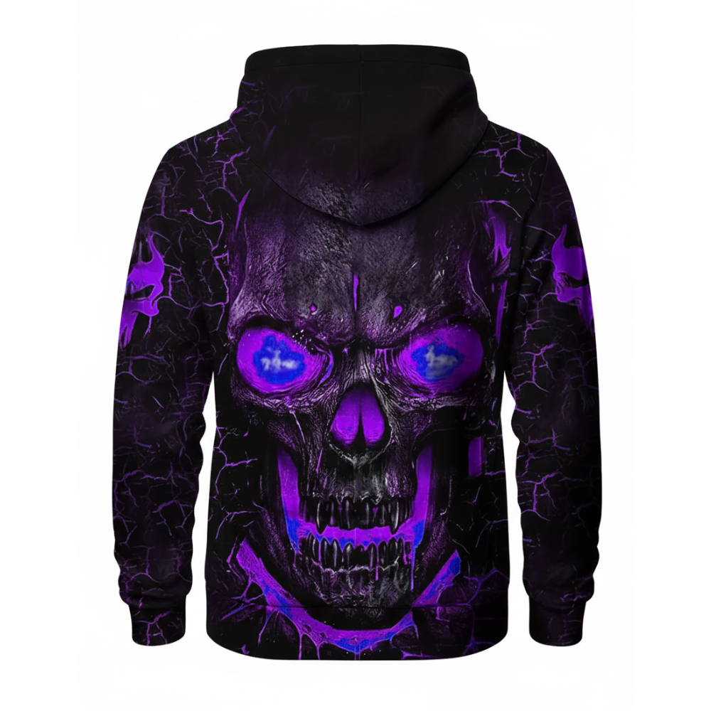 Mens Intimidating Casual Pullover Hoodie For Halloween