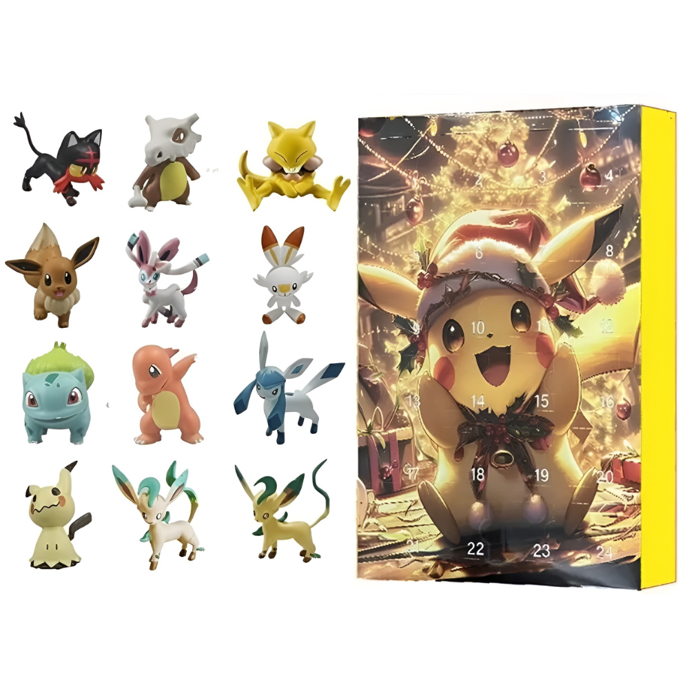 Christmas Advent Calendar With 24 Day Countdown And Anime Figures For Kids